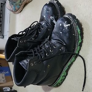 Steel toe lace up boots